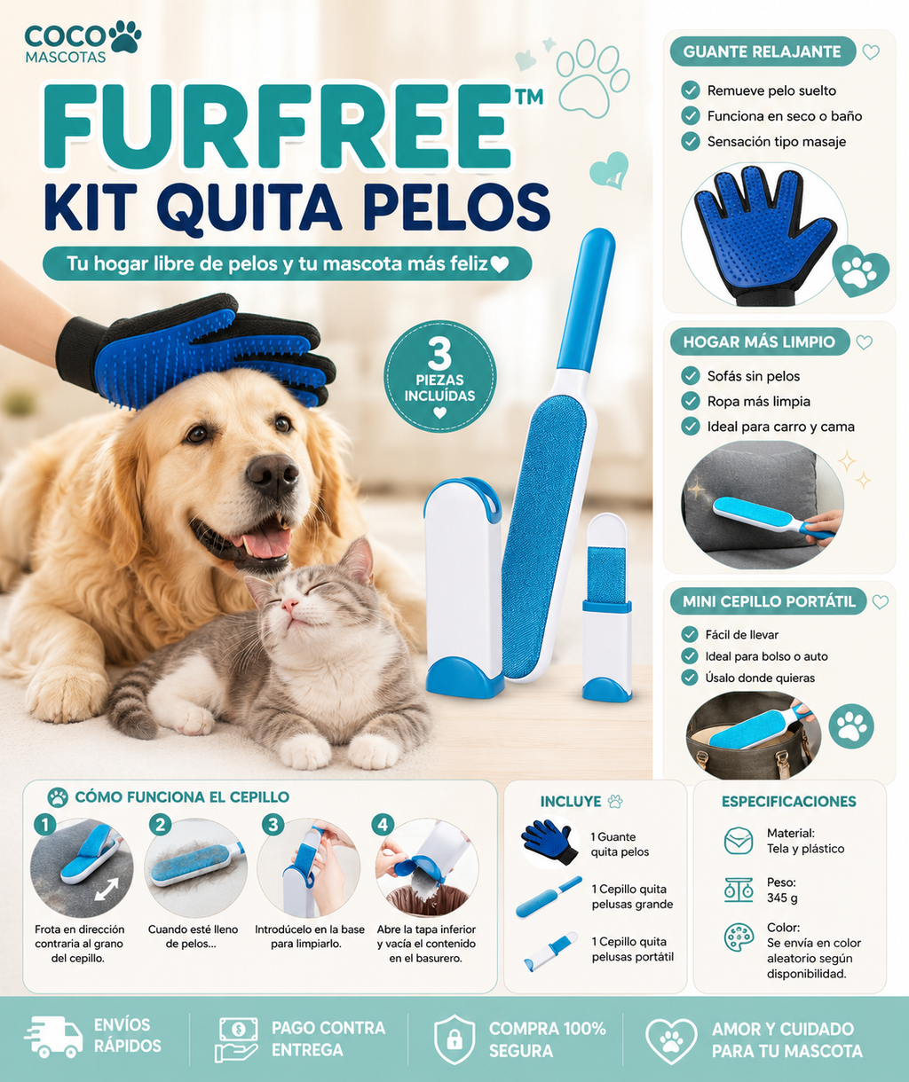 ✨ Kit Quita Pelos FurFree™