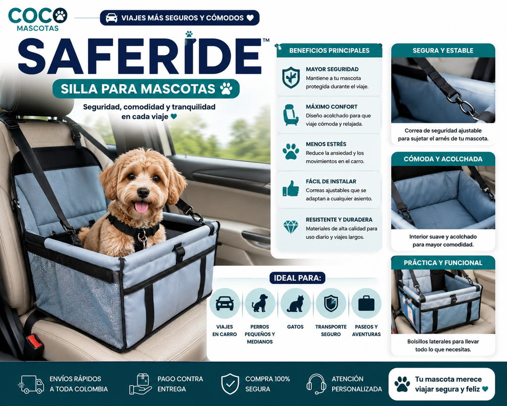 🚗🐾 SafeRide™ Silla para Mascotas