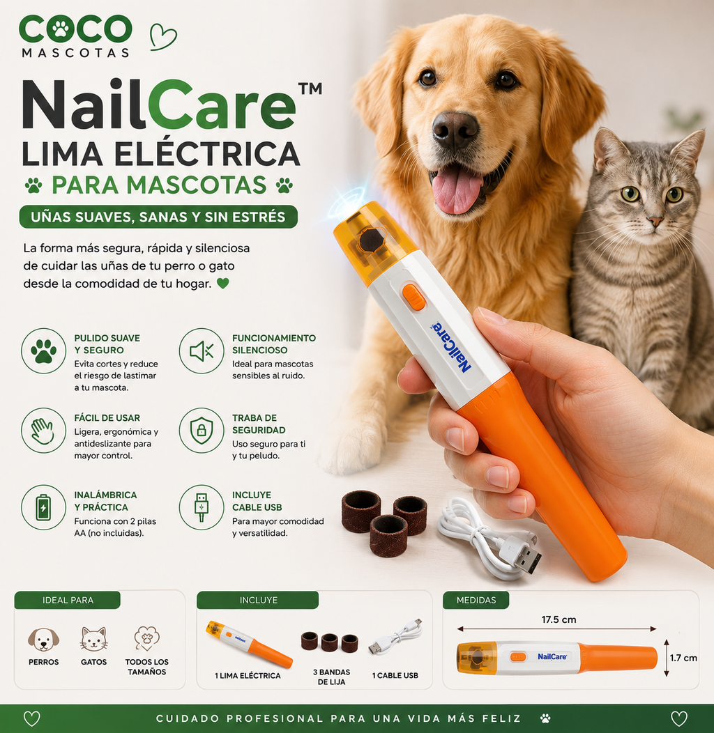 ✨ NailCare™ Lima Eléctrica para Mascotas