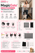 MagicGate™ Puerta de Seguridad Plegable para Mascotas y Bebés