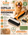 💛 Cepillo Deslanador Grooming para Mascotas